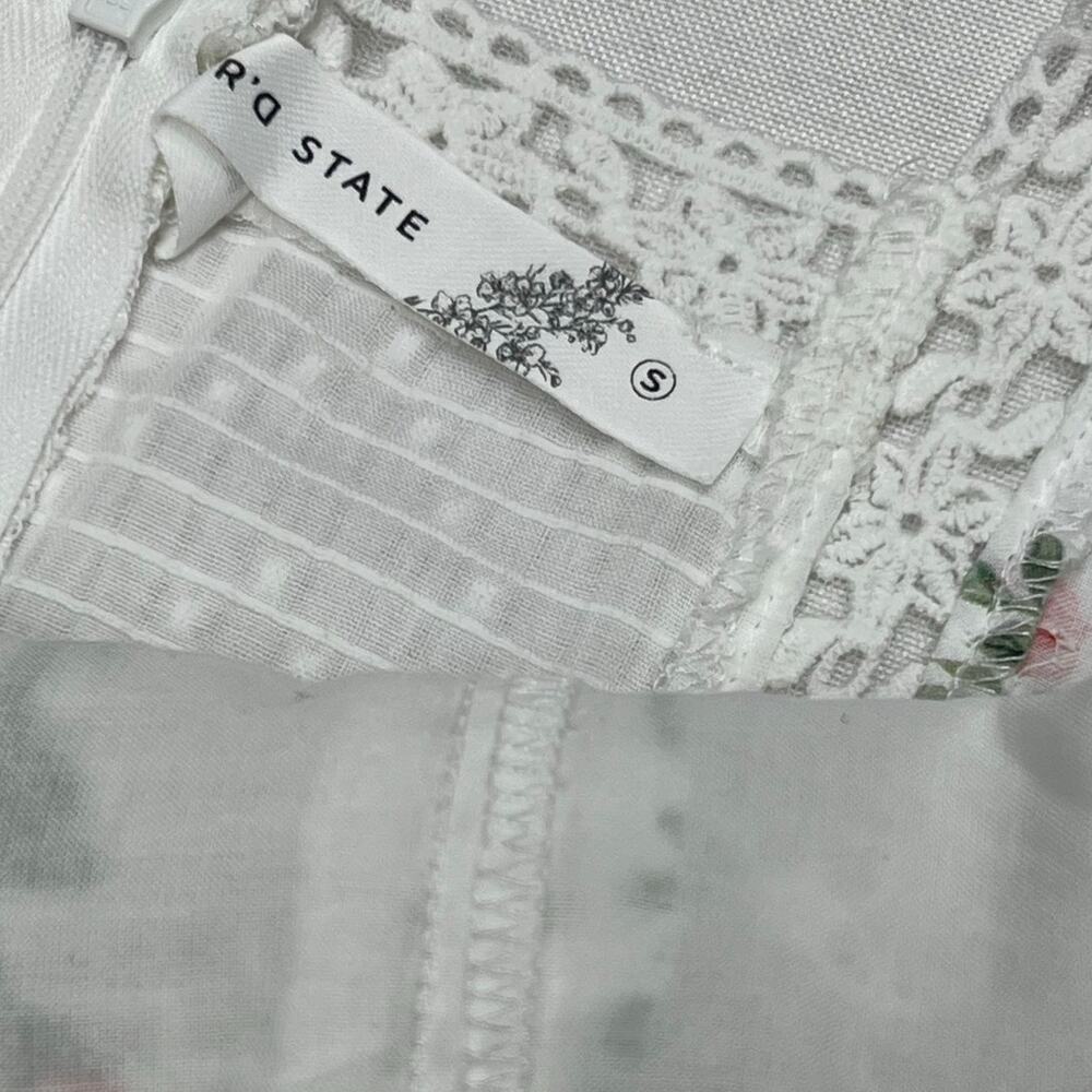 Altar'd State Embroidered Cotton Mini Dress Puff Sleeve Romantic Small NWOT - Picture 11 of 11